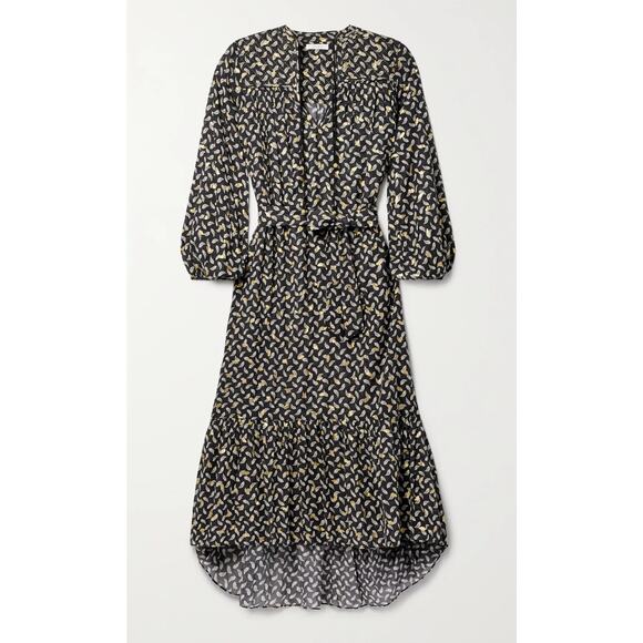 B45 Doen Ivana Midi Dress XS Prairie Boho Cottagecore Romantic Feminine Chic - Picture 3 of 12